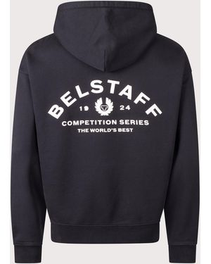 Belstaff Oversized Fit Competition Hoodie - Blue