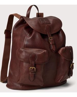 Polo Ralph Lauren Heritage Leather Backpack - Brown