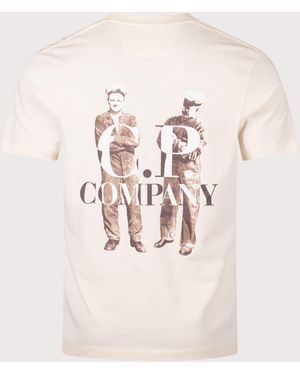 C.P. Company British Sailor Logo T-Shirt - Natural