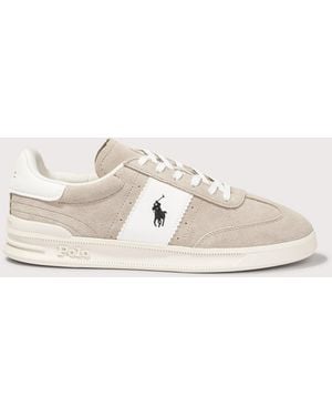 Polo Ralph Lauren Heritage Aera Suede Trainers - Natural