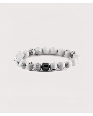 Mysterious Jeweller Howlite Beaded Stretch Bracelet - White