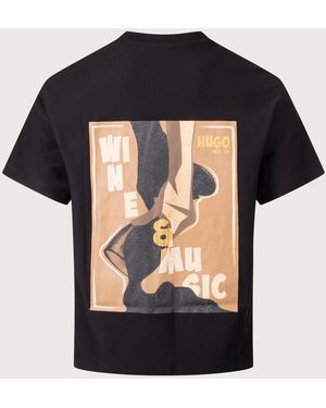 HUGO Relaxed Fit Detzi T-Shirt - Black