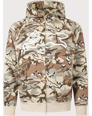 ICECREAM Choc Chip Running Dog Zip Through Hoodie - Natural