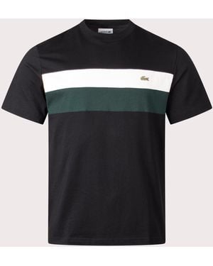 Lacoste Colourblock Jersey T-Shirt - Black