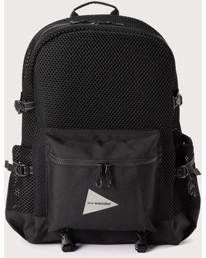 and wander 3D Mesh Backpack - Black