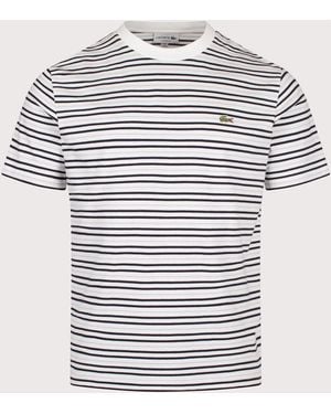 Lacoste Classic Fit Striped T-Shirt - White