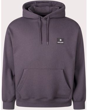 Snow Peak Square Logo Hoodie - Purple