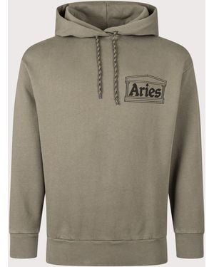 Aries Premium Aged Temple Hoodie - Grey