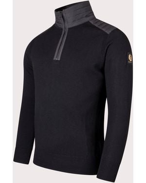 Belstaff Kilmington Quarter Zip Jumper - Blue