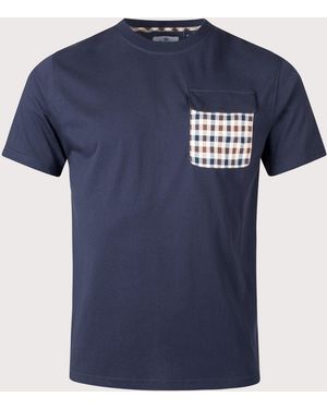 Aquascutum Lamina Pocket T-Shirt - Blue