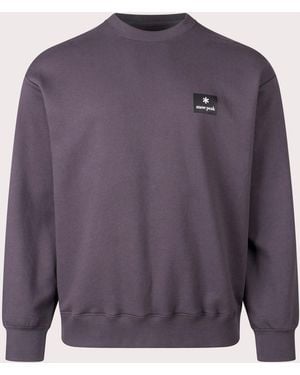 Snow Peak Square Logo Sweatshirt - Purple