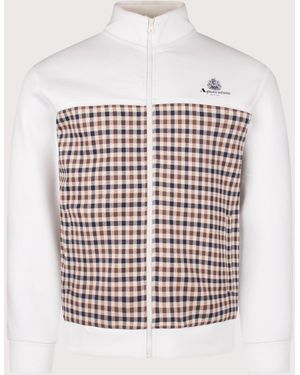 Aquascutum Scuba Insert Mockneck Track Top - White