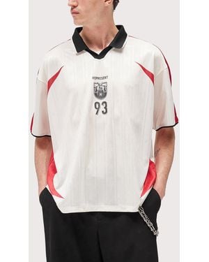 Represent Oversized Fit Spike Football Top - Red