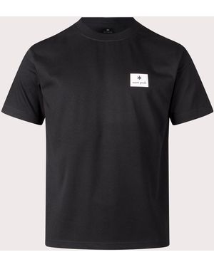Snow Peak New Standard Square Logo T-Shirt - Black
