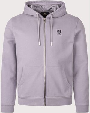 Belstaff Reg Fit Full Zip Hoodie - Purple
