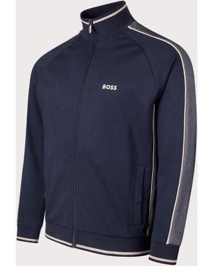 BOSS Zip Through Track Top - Blue