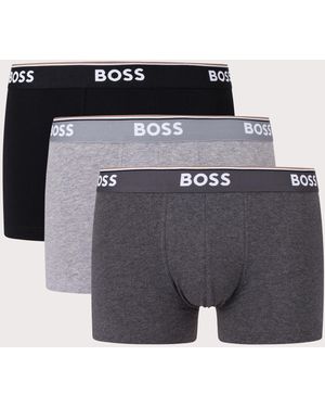 BOSS 3 Pack Regular Fit Power Trunks - Black