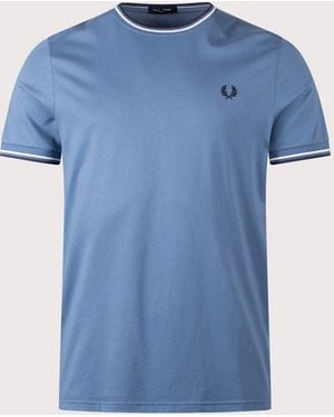 Fred Perry Regular Fit Twin Tipped T-Shirt - Blue