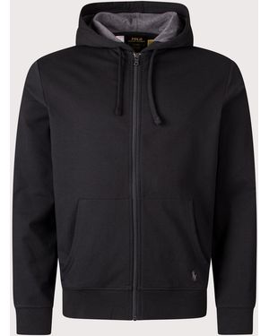 Polo Ralph Lauren Zip Through Lightweight Hoodie - Black