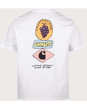 Carhartt Loose Fit Stacked Grapes T-Shirt - White