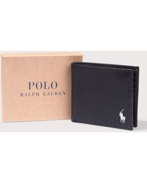 Polo Ralph Lauren Saffiano Leather Billfold Wallet - Blue