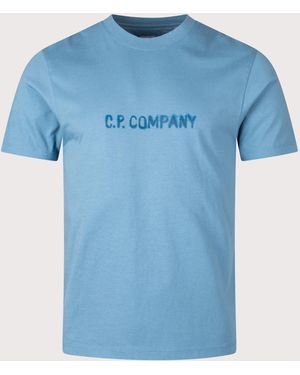 C.P. Company Jersey Logo T-Shirt - Blue