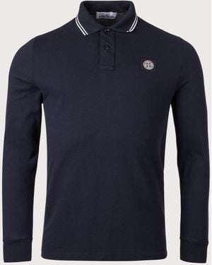 Stone Island Piqué Polo Shirt - Blue