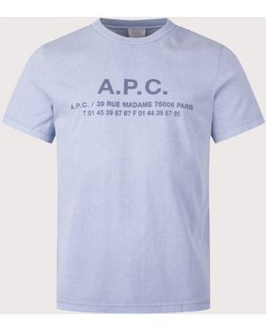A.P.C. Address T-Shirt - Blue