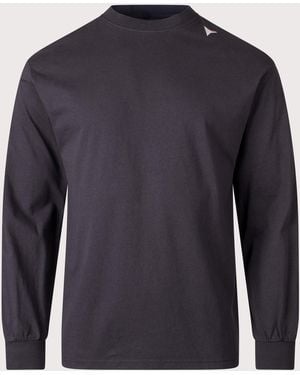 ROA Relaxed Fit Logo Long Sleeve T-Shirt - Blue