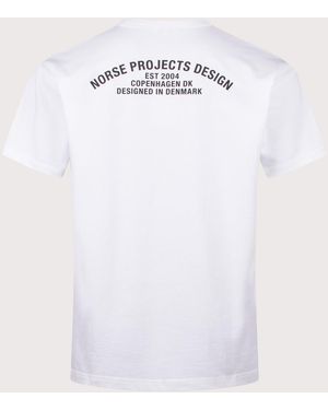 Norse Projects Snekkersten Organic Arch Print T-Shirt - White