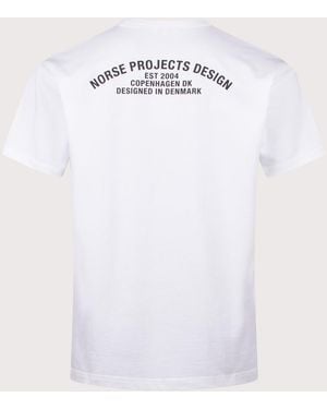 Norse Projects Snekkersten Organic Arch Print T-Shirt - White