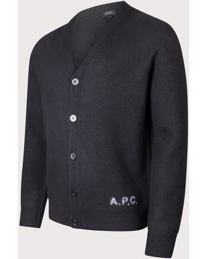 A.P.C. Relaxed Fit Kenny Cardigan - Blue