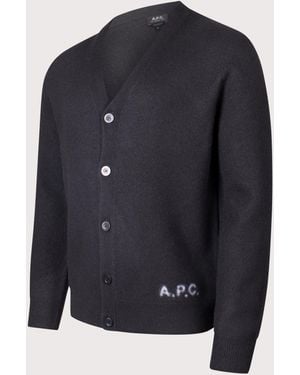 A.P.C. Relaxed Fit Kenny Cardigan - Blue