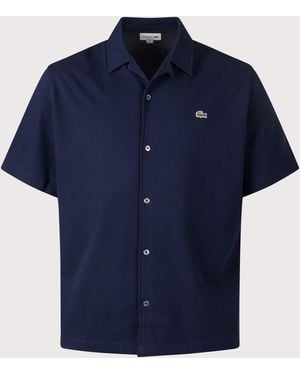 Lacoste Short Sleeve Casual Piqué Shirt - Blue