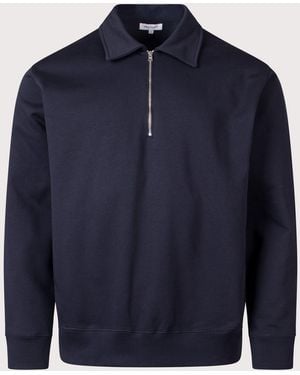 Norse Projects Norse Standard Half Zip Sweatshirt - Blue