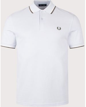 Fred Perry Regular Fit Twin Tipped Polo Shirt - White