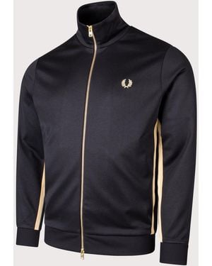 Fred Perry Regular Fit Stripe Tape Track Jacket - Blue