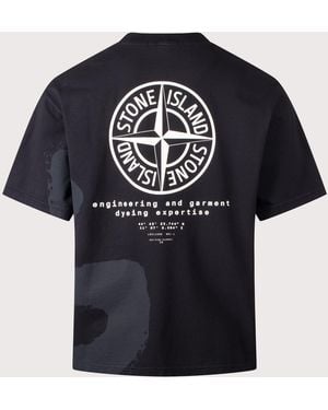 Stone Island 'Whirlwind Type' Print T-Shirt - Black