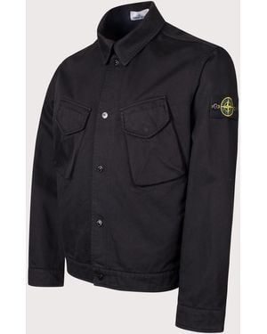 Stone Island Dense Cotton Twill-Tc Jacket - Black