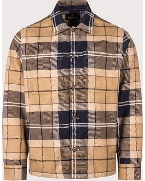 Barbour Regular Fit Oversized Tartan Overshirt - Brown