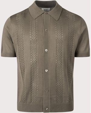 NN07 Thor Knitted Polo Shirt - Green