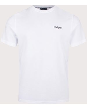 Rockport Relaxed Fit Rocester Piqué Logo T-Shirt - White