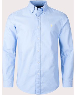Polo Ralph Lauren Custom Fit Garment-Dyed Oxford Shirt - Blue