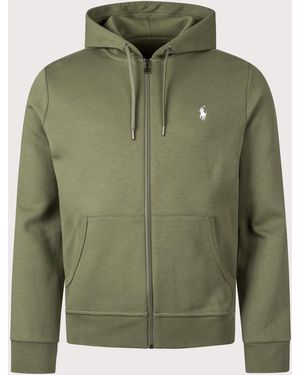 Polo Ralph Lauren Zip Through Double Knit Hoodie - Green