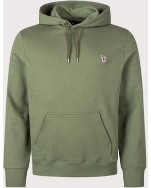 Paul Smith Regular Fit Zebra Logo Hoodie - Green