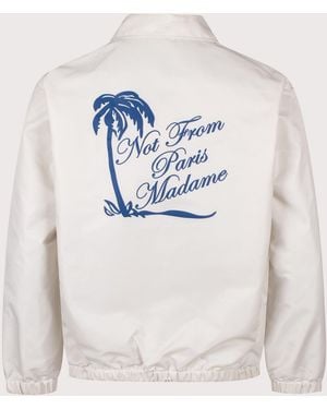 Drole de Monsieur Relaxed Fit Palm Slogan Jacket - Grey