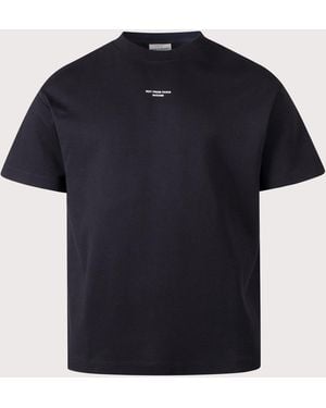Drole de Monsieur Relaxed Fit Classic Slogan T-Shirt - Black