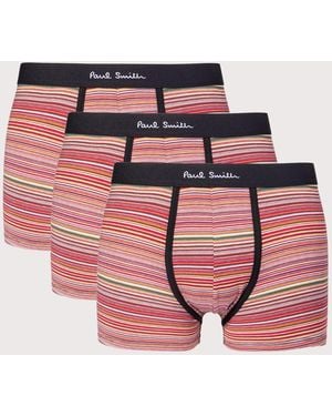 Paul Smith 3 Pack Signature Trunks - Pink