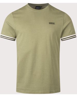 Barbour Burnwood Tipped Cuff T-Shirt - Green