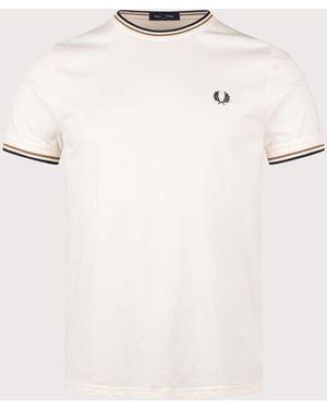 Fred Perry Regular Fit Twin Tipped T-Shirt - Natural